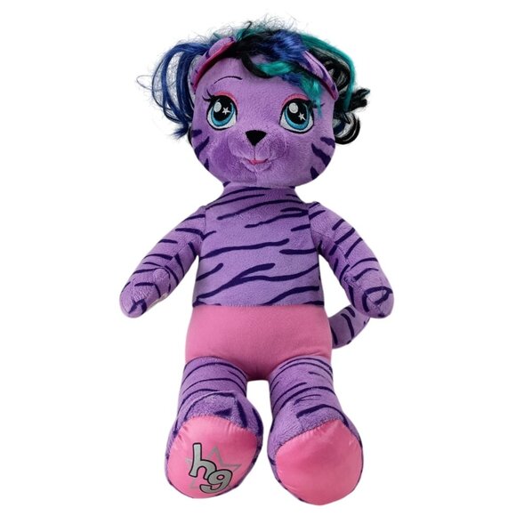 Build-A-Bear Honey Girls Teegan HG Purple Striped Cat 20” B.A.B. Plush - Picture 1 of 7